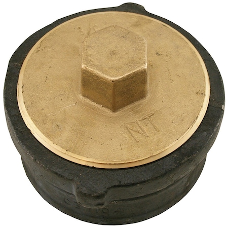 Jones Stephens 3in. No Hub Cleanout With 2-1/2in. Raised Head Heavy Plug - 2-1/8in. Height C38503